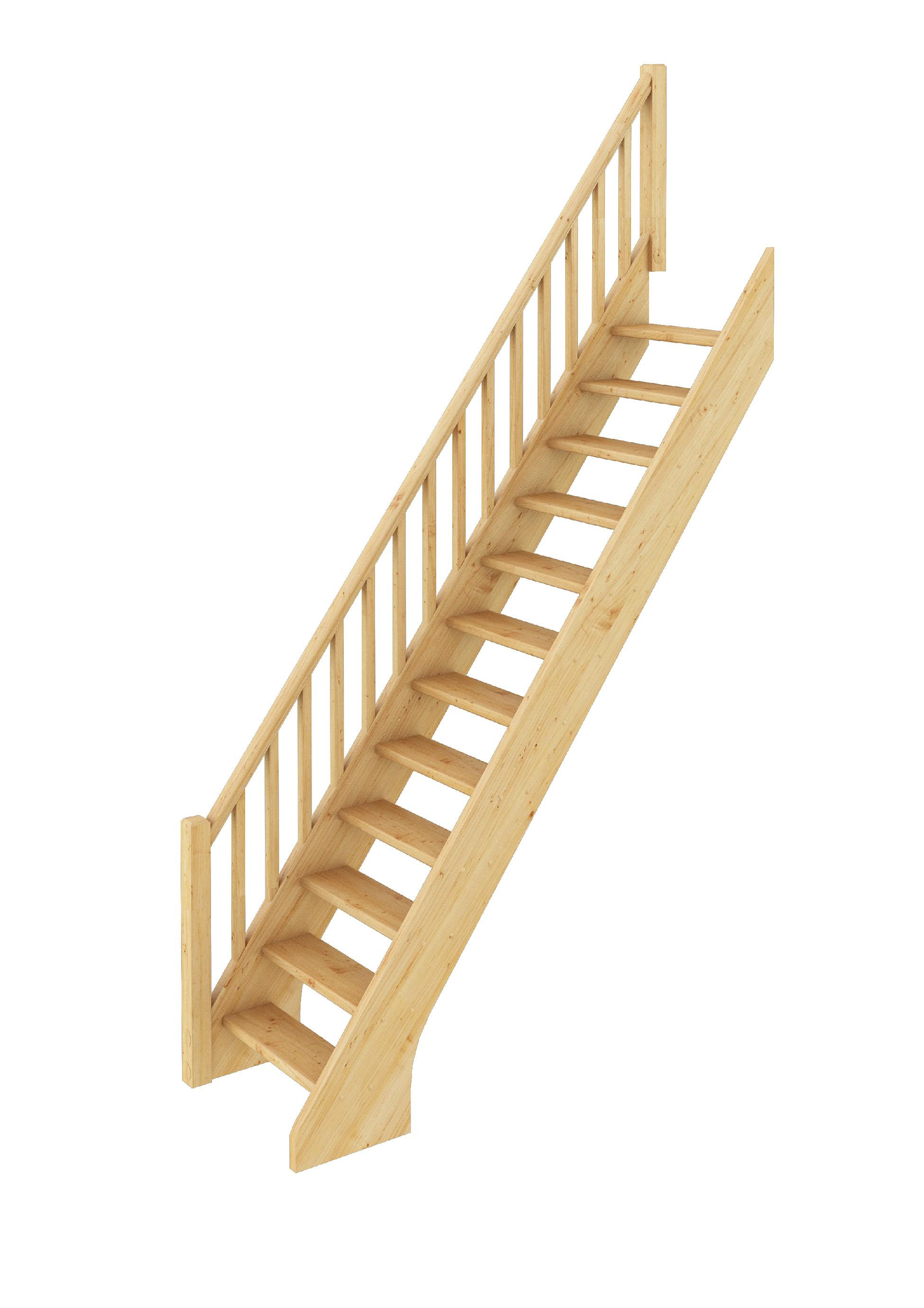 Лестница ЛС-10у с подступенками сосна
