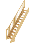 Лестница ЛС-10у  сосна под покраску