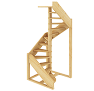 Лестница ЛC-1.2хм П сосна под покраску